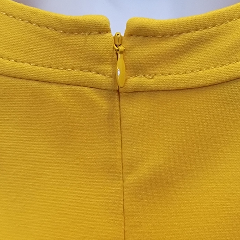 Talbots Yellow Shift Pocket Dress Sz: 2P - Picture 2 of 6